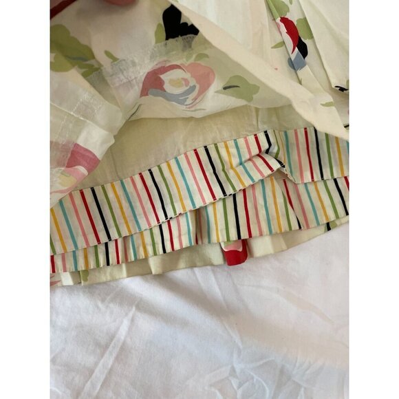 Anthropologie Maeve Y2K Vintage Style Floral Print Dress With Striped Waist & Bo - Picture 8 of 12